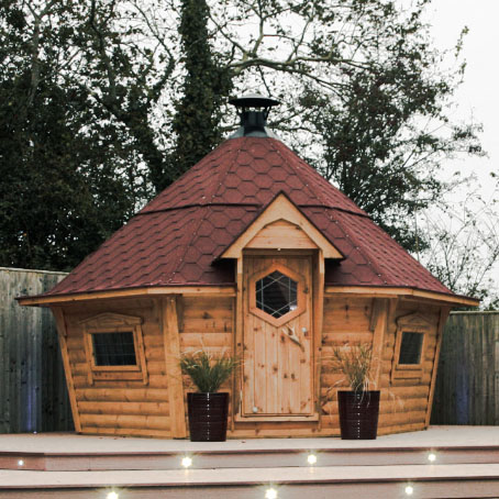 bbq cabin on decking