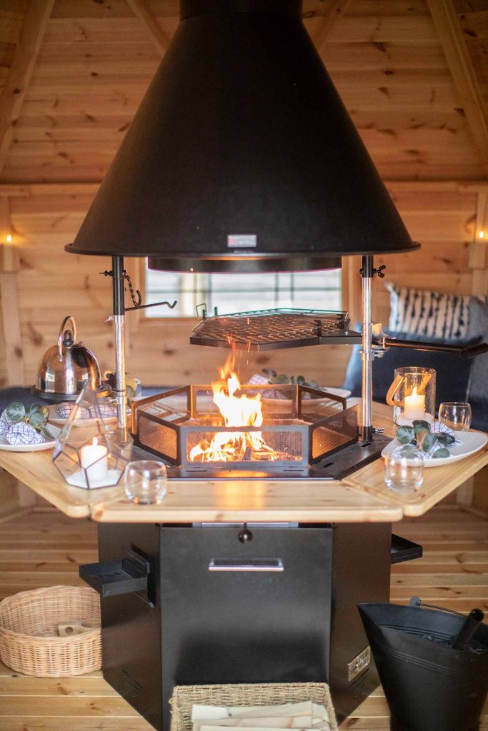 bbq alight in bbq cabin