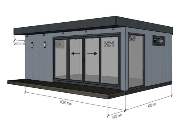 outside of garden room technical drawing