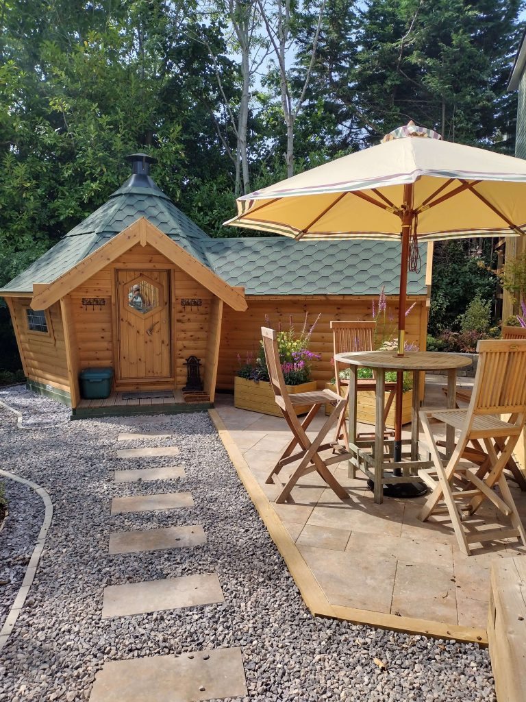 glamping site bbq hut