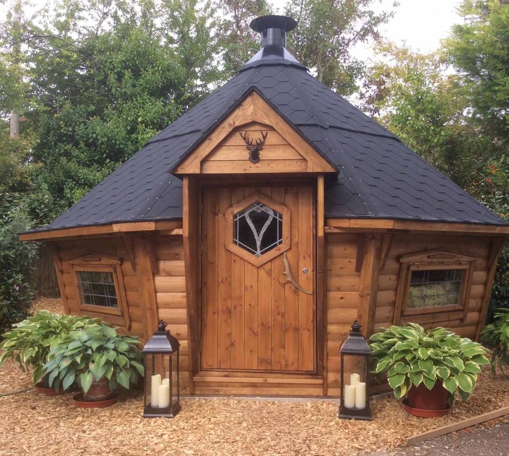 exterior of barbecue hut
