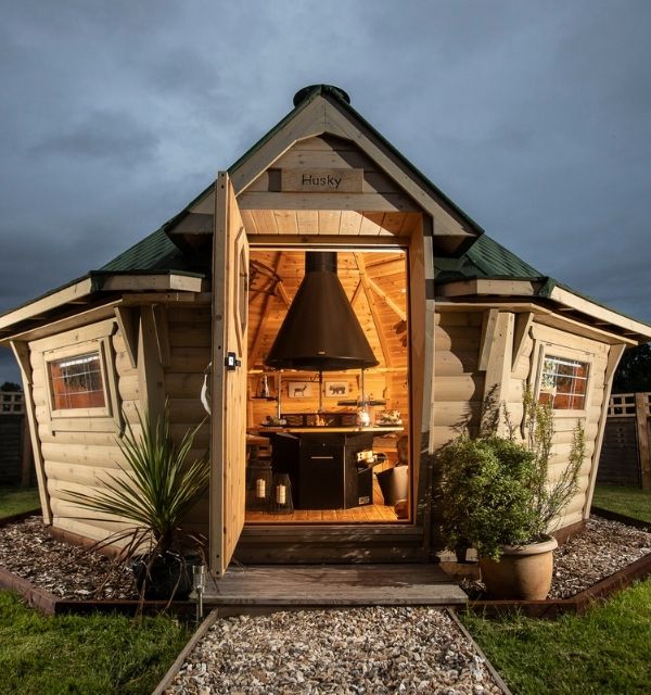 Husky BBQ hut exterior